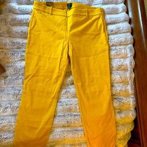JCrew Winnie style pants in hot mustard yellow NWT